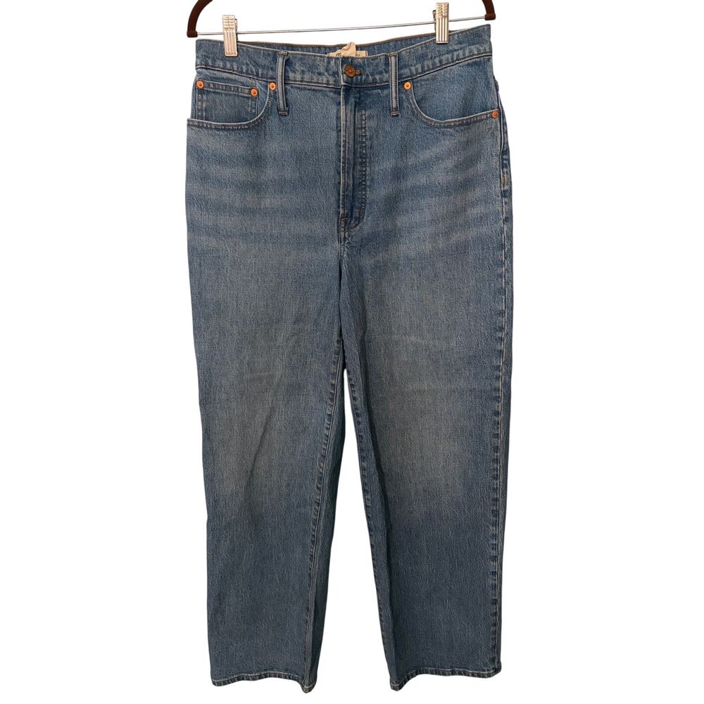 Madewell The Perfect Vintage Wide Leg Crop Jeans 30 Tall Light Wash High Rise - Picture 2 of 5
